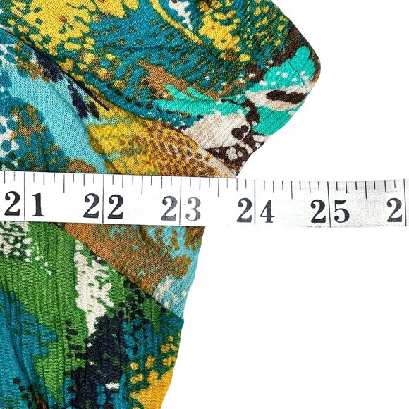 Womens Dressbarn 2X Multicolor Floral Boho Top with Sequin Details Short Sleeves - Picture 11 of 13